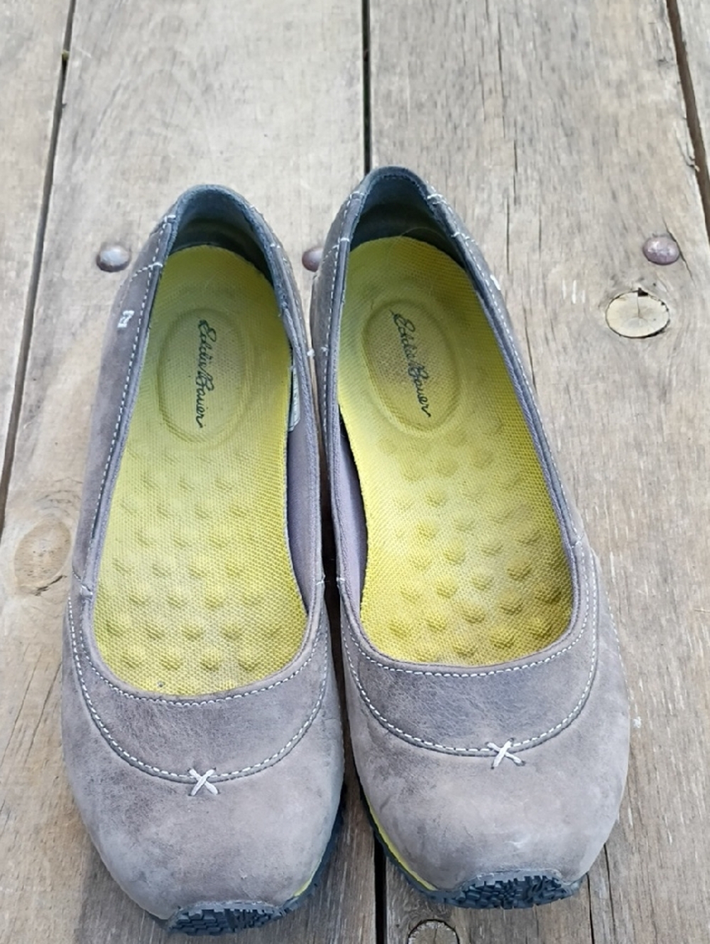 Eddie Bauer Christine Suede Ballet Sporty Slip-on Walking Shoes Size 8
